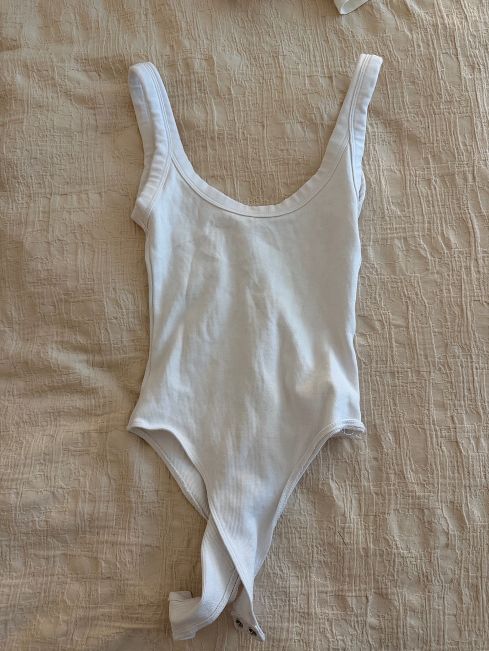 Zara White Scoop Neck Women's Bodysuit